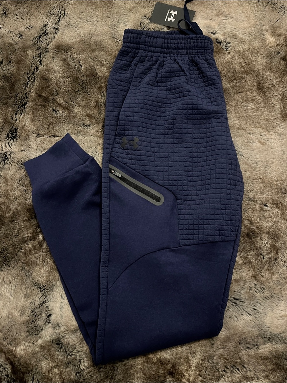 Under Armour Joggers Unstoppable Fleece Grid Utility pants Mens S Tall NWT